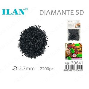 ILAN Diamante 5D Nero 2.7mm 2200pz per Pittura Diamante - Product Image 1