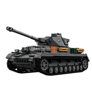 97002 Blocs de construction de chars allemands Tiger et Panther, <span class=keywords><strong>Panzer</strong></span> IV Medium F2, modèle militaire de la Seconde Guerre mondiale, unisexe, en plastique ABS, jouet DIY, cadeau - Product Image 5