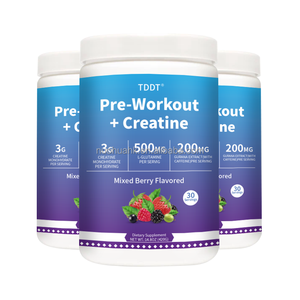 Private Label Adult Pre Workout <b>Creatine</b> Dietary Supplement Powder Mixed Berry <b>Flavor</b> 30 Servings Sports Nutrition - Product Image 2
