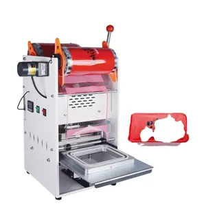 Automatic Cup Sealer Machine manual manual Plastic Tray Cup Roll Film Manual Fast Food Box Sealing Machine