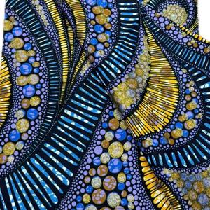 Tissu en coton imprimé Ankara en stock, tissu batik satiné, tissu imprimé Ankara Nigeria, tissu batik indonésien - Product Image 2