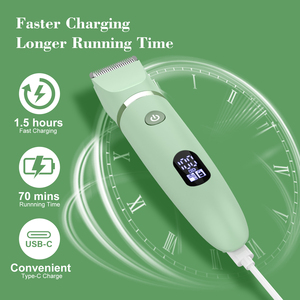 Épilateur électrique sans fil 3 en 1 vert pour femmes, étanche, recharge USB, écran LED, épilation corporelle indolore - Product Image 6