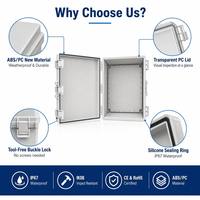 Boîtier de jonction électrique étanche en PC/ABS 100*150*70mm, en plastique, pour extérieur, IP67, résistant aux intempéries