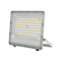 Projecteur LED ultra-plat 100W, design fin pour l'éclairage de sécurité extérieur moderne