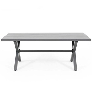 Ensemble <span class=keywords><strong>table</strong></span> et chaises modernes et durables en bois et aluminium pour cour, <span class=keywords><strong>jardin</strong></span>, balcon, plage, salle à manger, mobilier d'extérieur - Product Image 6
