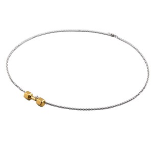 Stainless Steel <b>Dumbbell</b> Pendant Necklace 18K Gold Plated For Men And Women Casual Fitness Jewelry - Product Image 5