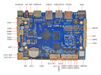 Carte mère de tablette Android 11.0 à bon prix, Rockchip RK3566 Quad Core 64 bits Cortex-A55 1.8 GHz