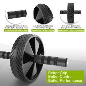 Tự động phục hồi <span class=keywords><strong>AB</strong></span> bụng bánh xe miễn phí trọng lượng cho cốt lõi tập luyện-thép và PPR vật liệu cho Yoga và phòng tập thể dục - Product Image 4