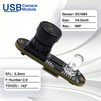 Módulo de Cámara USB TOLUCKY TYS-J100W-V5 GC1084 de 1MP, 2.27m, Píxeles Grandes, Alta Sensibilidad, Bajo Consumo, Plug&Play para Hogar Inteligente