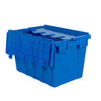 Petites caisses mobiles de 600*400*315mm boîtes de conteneur à couvercle attaché logistique emboîtable en plastique