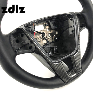 <span class=keywords><strong>Volant</strong></span> en <span class=keywords><strong>cuir</strong></span> pleine fleur pour Volvo S40 S60 S80 S90 V40 V60 V70 V90 XC40 XC60 XC90, personnalisé en fibre de carbone - Product Image 5
