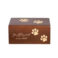 Urne funéraire transfrontalière en bois massif pour chiens et chats, fournitures funéraires pour animaux de compagnie, mini cercueil rectangulaire, vente en gros
