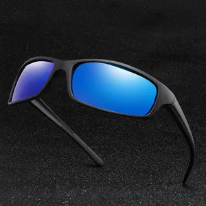 남성 편광 선글라스 야외 사이클링 스포츠 광장 패션 큰 프레임 운전 안경 남성 브랜드 UV400 코팅 렌즈 선글라스