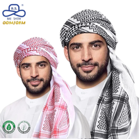 Shemagh Kaffiyeh classique pour homme, grand foulard arabe, turban musulman, hijab musulman doux, bandeau, châle, foulard classique Arafat