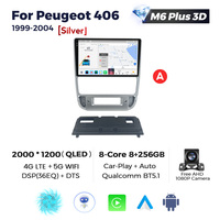 MEKEDE M6 PRO 3D android autoradio 4G LTE 8 core système de navigation GPS 360 caméra pour Peugeot 406 1999-2004 lecteur vidéo