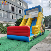 Toboggan aquatique gonflable géant commercial à double piste en PVC pour adultes, utilisation en écoles, jardins, parcs d'attractions, fêtes en plein air, garantie 3 ans