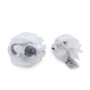 Qideguan Waterbird Motorcycle <b>Spotlight</b> 12V Dual Lens LED High Low Beam Integrated Plastic Version IP67 Waterproof - Product Image 3