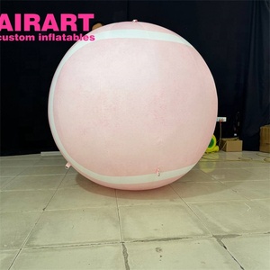 2m Diameter Sports Meeting Decoration Inflatable pink Baseball,inflatable Baseball Model Balloon - Product Image 1