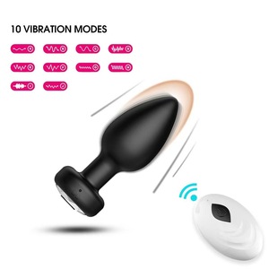 Schwarzer Analplug Version APP Fernbedienung Analplug 10 Geschwindigkeiten Kabelloser Vibrations-Buttplug für Männer Frauen Erwachsene Analsex-Spielzeuge - Product Image 5