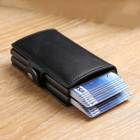 Dompet Kartu Pria Anti RFID Dompet Kartu Kulit Pria untuk Kartu Bisnis