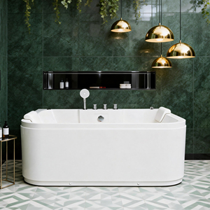 Bañera de Hidromasaje OE HOME de 61 Pulgadas, Acrílica y de Acero, para 2 Personas, para Muebles de Baño - Product Image 3