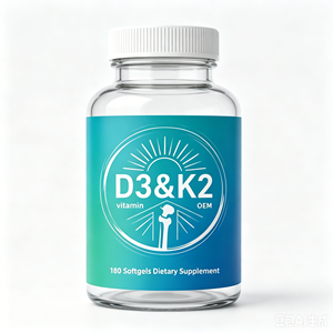 Capsule Morbide OEM di Vitamina D3 K2, Integratore per la Prevenzione dell'Osteoporosi per <span class=keywords><strong>Gruppi</strong></span> con Meno Esposizione al Sole - Product Image 1