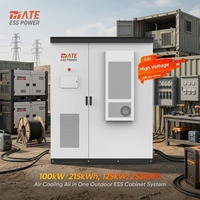 Sistema de Almacenamiento de Energía Solar MATE, Batería de 100kW 215kWh 125kW 253kWh, Gabinete ESS LiFePO4 Refrigerado por Aire para Sistemas de Suministro de Energía Fuera de la Red