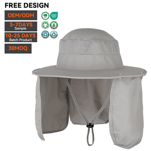 Wholesale Cotton Bucket <b>Hat</b> Outdoor Fishing <b>Sun</b> <b>Hat</b> Foldable Travel Hiking Casual Summer Breathable Custom Logo <b>Men</b> Bucket <b>Hat</b> - Product Image 2