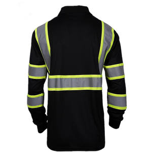 Jaket Kerja Reflektif Keselamatan Hi Vis Lengan Panjang 100% Poliester ANSI/EN471 Kelas 3 Bernapas - Product Image 3