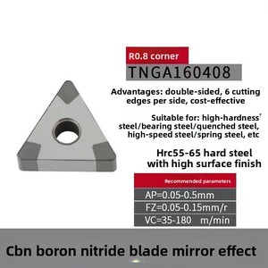 Zengying CBN kim cương chèn cứng thép đúc gia công sắt Cubic Boron Nitride Công cụ Cắt chèn cho công cụ turningtn1604 - Product Image 4