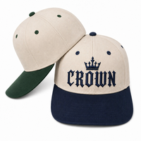 Casquette de baseball Hip Hop en coton à visière incurvée, 5 panneaux, bicolore, avec broderie 3D et lettres imprimées flamme sur la visière, pour hommes, vente en gros