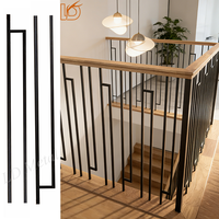 Balustre en fer forgé rectangulaire de conception moderne et économique pour escalier intérieur en métal ou en bois