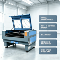 Machine de gravure et de découpe laser CO2 à tube de verre 1390, 80W, 100W, 150W, 300W, découpeuse laser CNC pour acrylique et bois