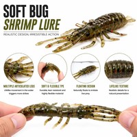 Leurre de pêche réaliste en forme de crevette souple