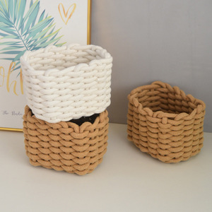 Factory Hot Sale <b>Storage</b> <b>Baskets</b> Woven Cotton Rope <b>Basket</b> Organizing Home Decoration - Product Image 6