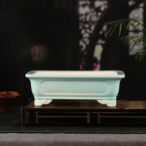 <span class=keywords><strong>Pot</strong></span> à fleurs classique en argile émaillée violette pour la décoration <span class=keywords><strong>de</strong></span> balcon. Design Pivoine et <span class=keywords><strong>Jasmin</strong></span>. Forme large et à large ouverture. - Product Image 1