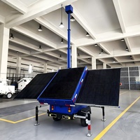 Caméra solaire portable sur remorque avec mât de câblage interne et languette pliable, étanche IP65 pour la sécurité des événements