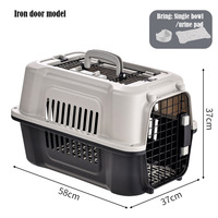 Cage de transport de luxe pour chien et chat à deux portes, approuvée par les compagnies aériennes, sans roues