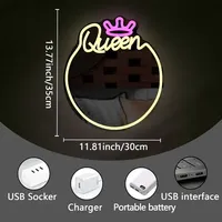Letrero LED de Neón Personalizado al por Mayor con Diseño de Astronauta y Luna, Decoración de Pared de Acrílico Impresa con UV para Habitación Infantil, Hogar, Publicidad y Centros Comerciales