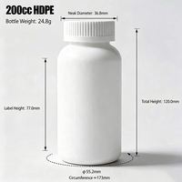 Flacon de pharmacie en plastique HDPE PET de qualité supérieure, 100 ml, 120 ml, 150 ml, 200 ml, avec bouchon sécurité enfant