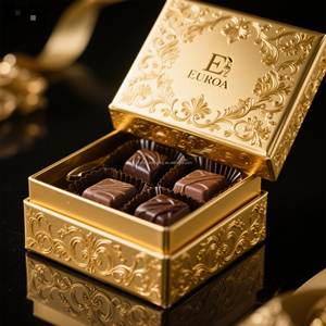 Boîte cadeau de chocolats de luxe |   Boîte en carton personnalisée avec logo pour bonbons et friandises - Product Image 4