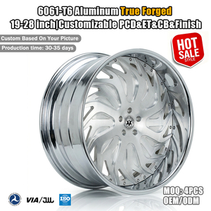 Jantes forgées sur mesure Viaol <span class=keywords><strong>2</strong></span> pièces 22x9.5 24x10.5 5x120 à rayons turbine, lèvre chromée, déport profond, jantes VIP pour <span class=keywords><strong>Rolls</strong></span> <span class=keywords><strong>Royce</strong></span> Ghost <span class=keywords><strong>Wraith</strong></span> - Product Image 1