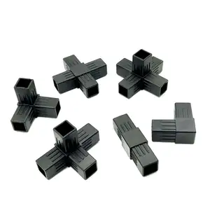 plastic material square corner connector 20 25 30Mm Plastic Plug Square Steel Tube Connectors Squared Corner Joint