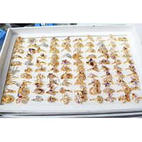 100 pièces par boîte usine en gros femmes couleur Design bijoux cubique zircone Knuckle mariage dames bagues ensemble pour les femmes