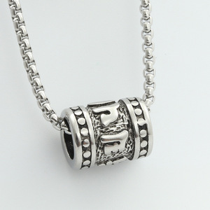 Collier de Prière Bouddhiste en Acier Inoxydable Plaqué Or 18K Collier Mantra Shurangama Mantra à Six Mots Bijoux Religieux - Product Image 5