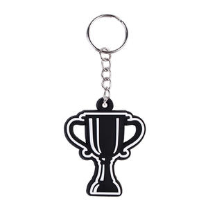 Juego de llaveros de PVC con temática de voleibol Diseños surtidos Silbato Trofeo Jugador de voleibol Silueta Corazón Voleibol Deportes Fan Regalo - Product Image 6