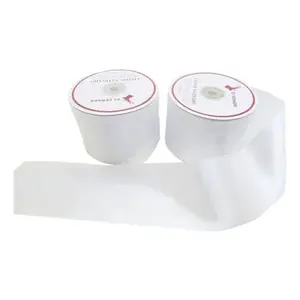 Ruban en satin imprimé de luxe, simple face, 7 cm de large, 50 mètres, pour anniversaires, Halloween, mariages ; polyester, gros-grain métallique - Product Image 3