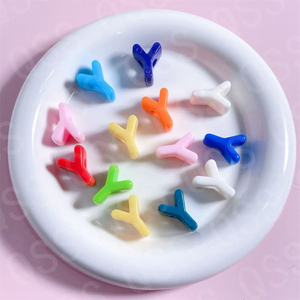 Bộ của 10 acrylic lớn lỗ thư hạt cho DIY handmade Vòng đeo tay & điện thoại chuỗi trang trí phụ kiện thư duy nhất - Product Image 4