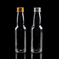 Bouteilles en plastique PET de 60, 100 et 150 ml pour la distribution de liquides, bière, vin et autres boissons, avec bouchon à vis, logo personnalisé, emballage de luxe léger