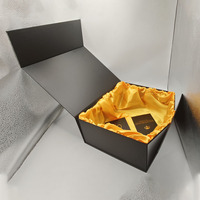Coffret Cadeau Magnétique de Luxe Sur Mesure avec Doublure Intérieure en Satin Noir